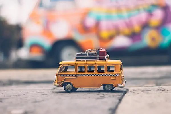 Yellow school bus die-cast. Photo by Nubia Navarro.